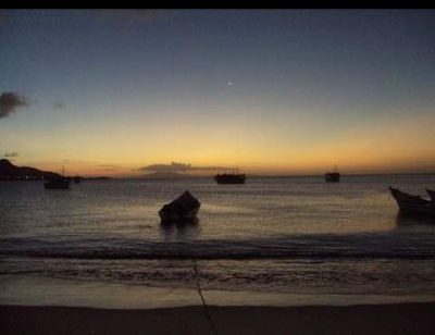 Atardecer en playa Margarita